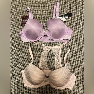 NWT Pair of Paramour Lavender and Blush Lace Bras